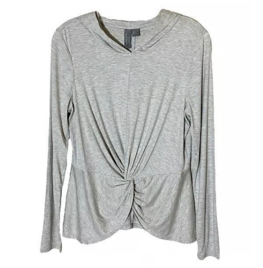 Sweaty Betty Tori Heathered Gray Twist Top - Size M